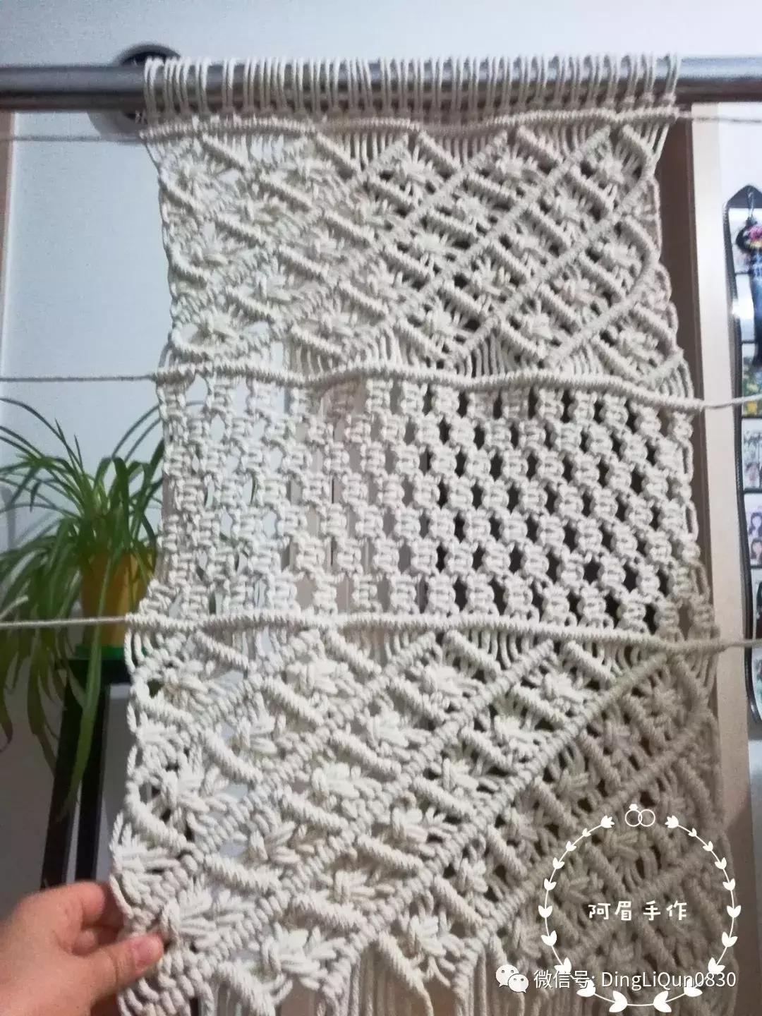 棉线手编吊灯罩教程,绳编灯罩教程