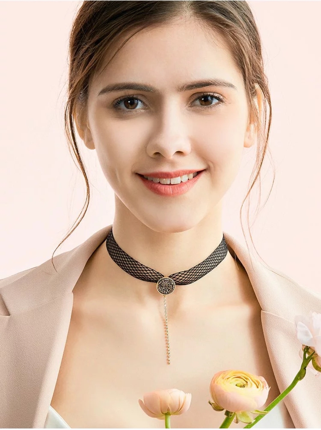 圆脸脖子短适合的锁骨链,高级时尚锁骨链百搭