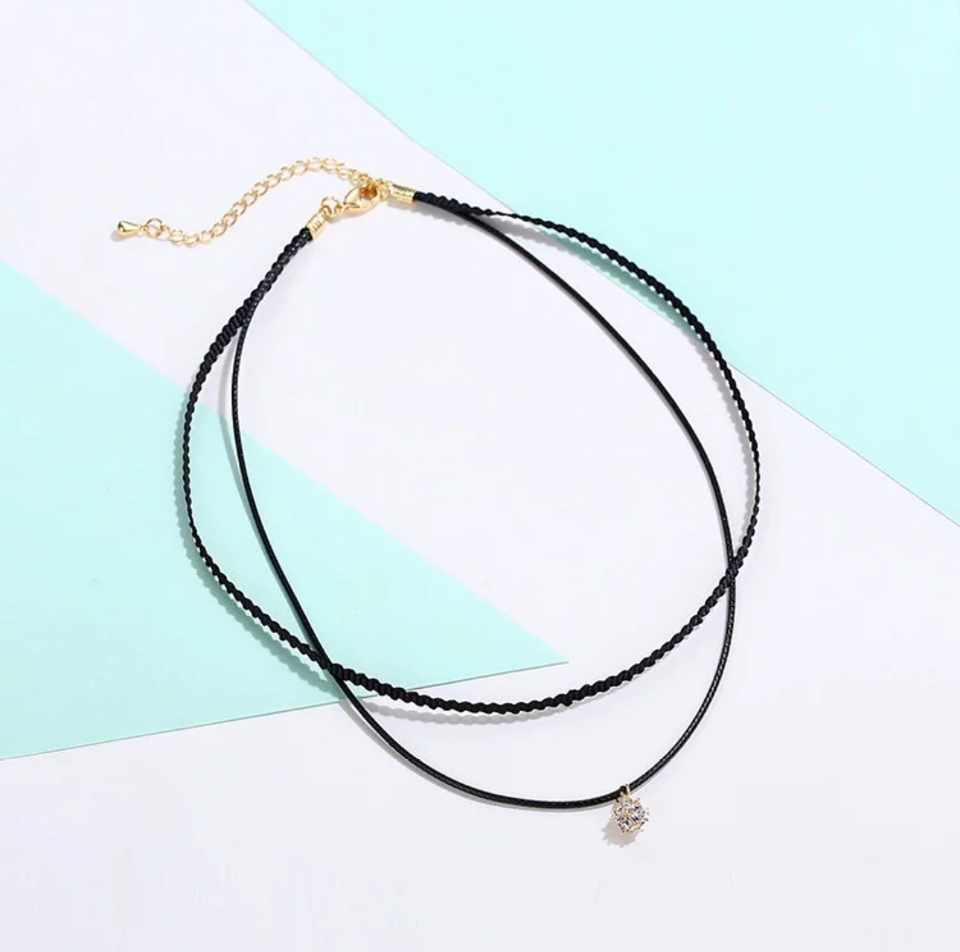 圆脸脖子短适合的锁骨链,高级时尚锁骨链百搭