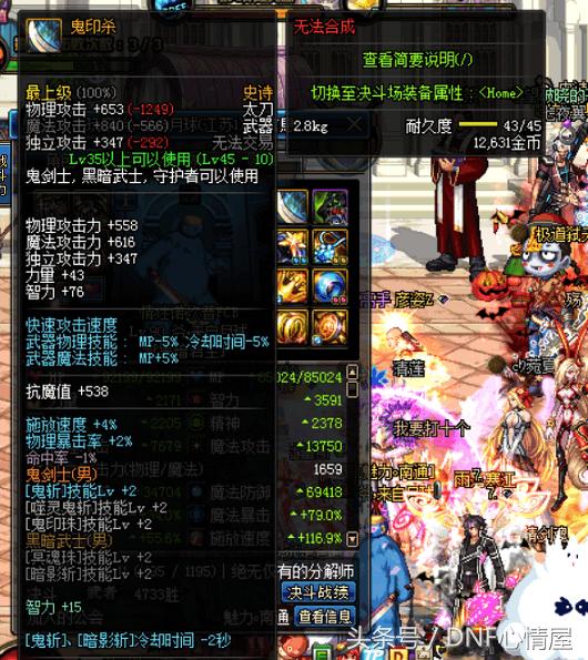 dnf鬼泣成长型史诗武器选择,dnf鬼泣免费防具