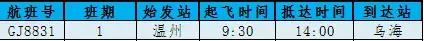 南宁飞温州今日航班时刻表,温州航班信息实时查询