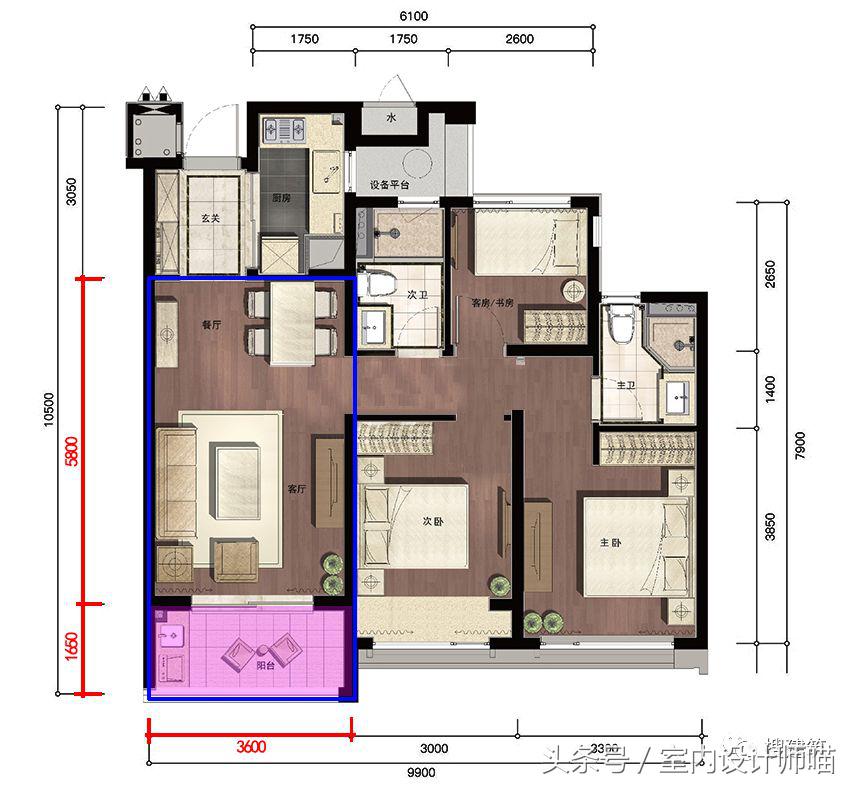 万科全新户型——89平3房2厅2卫