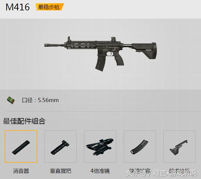 刺激战场m416配件怎么配,刺激战场m416最合适的配件