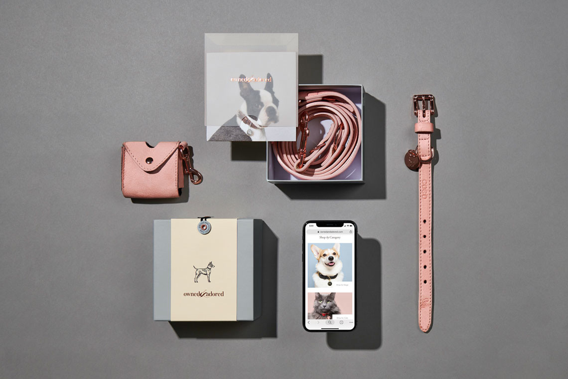 宠物项圈包装设计效果图,宠物用品包装袋设计