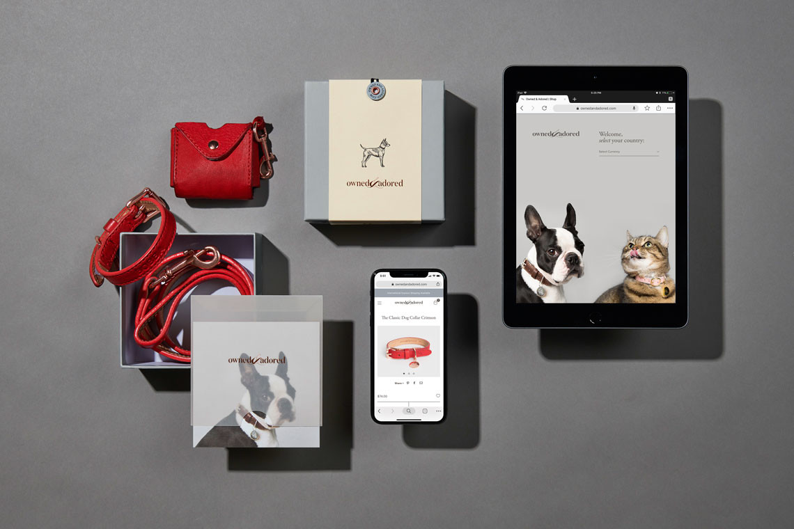 宠物项圈包装设计效果图,宠物用品包装袋设计