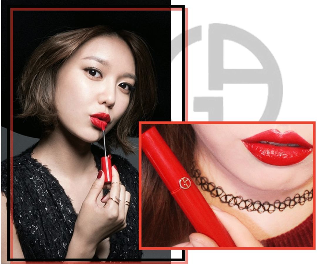 阿玛尼13水唇釉,阿玛尼四号色试色