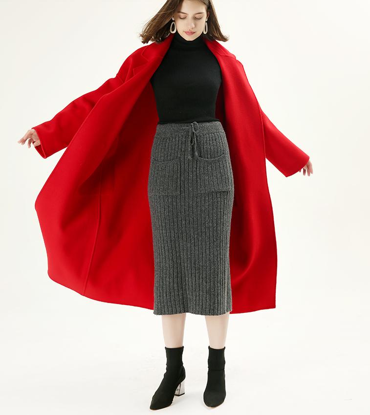 秋冬红色羊绒大衣女,红色大衣推荐秋冬
