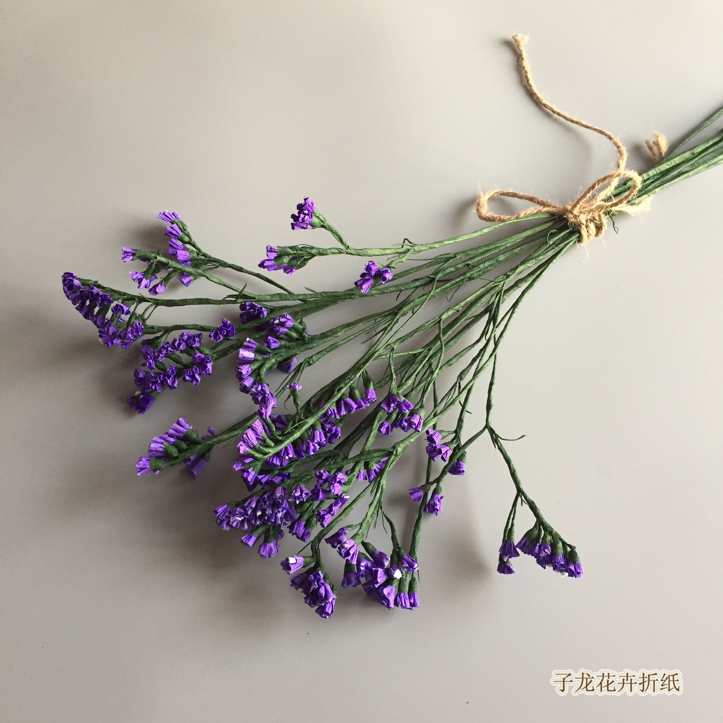 折纸花束教程简单,勿忘我皱纹纸花朵做法大全