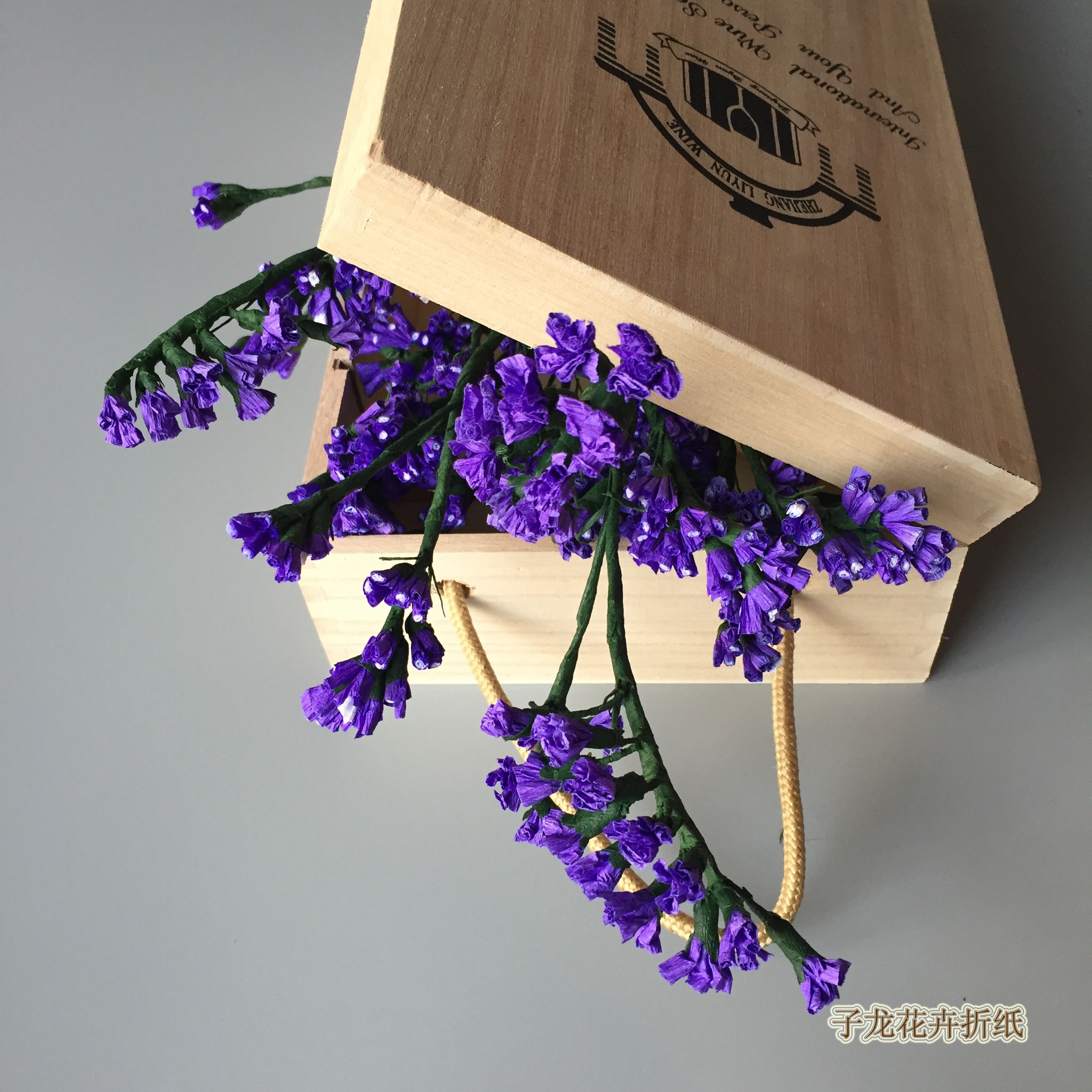 折纸花束教程简单,勿忘我皱纹纸花朵做法大全