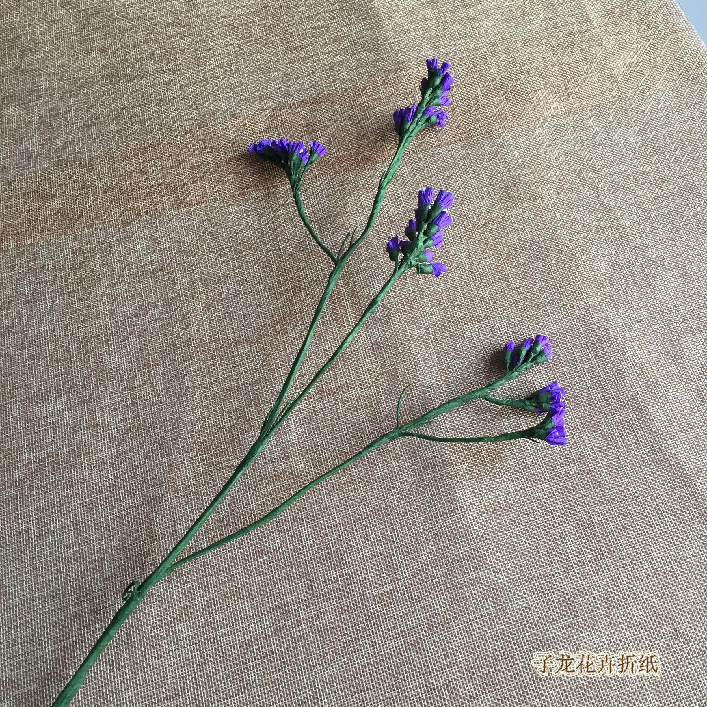 折纸花束教程简单,勿忘我皱纹纸花朵做法大全