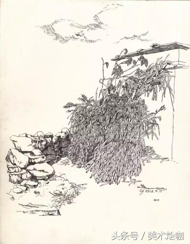 不常见的速写风景作品,速写画风景既简单又好看