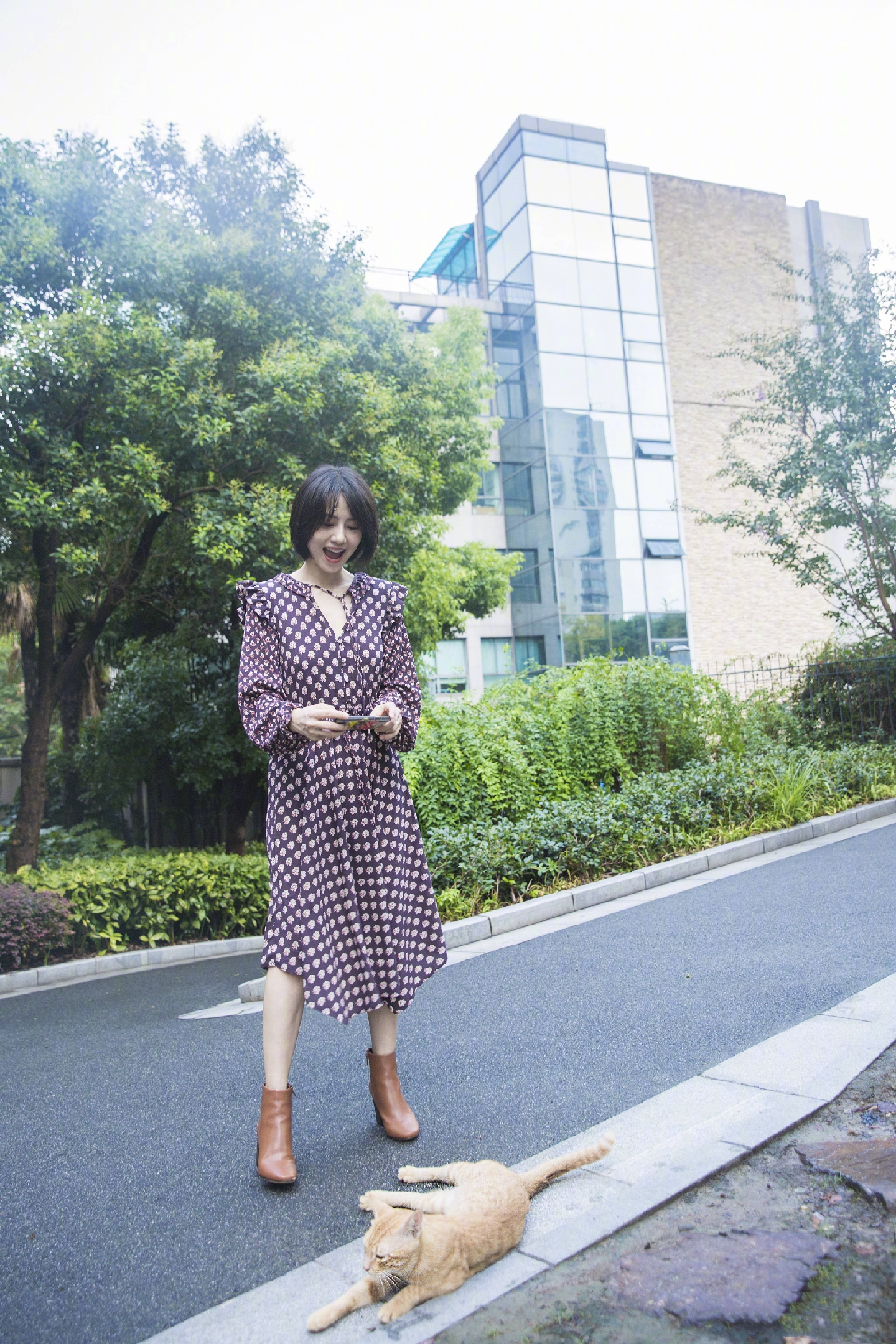 高圆圆发型最新短发怎么剪,高圆圆短发低马尾慵懒发型