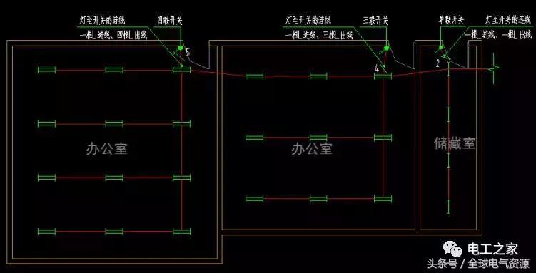 电气平面图导线根数怎么看,照明回路图导线根数怎么算