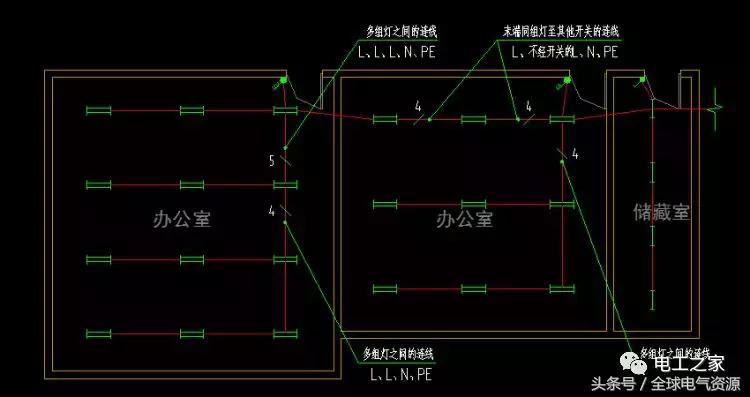 电气平面图导线根数怎么看,照明回路图导线根数怎么算
