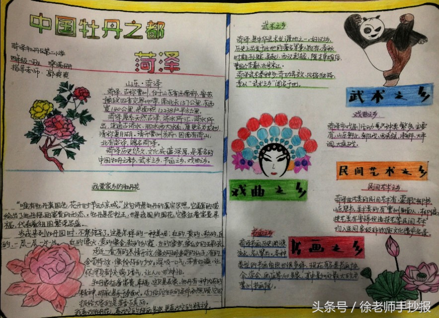 谁不说咱家乡美手抄报,祖国好家乡美手抄报