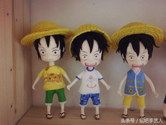 手工拼装路飞手办,怎样用黏土做路飞