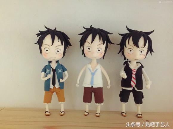 手工拼装路飞手办,怎样用黏土做路飞