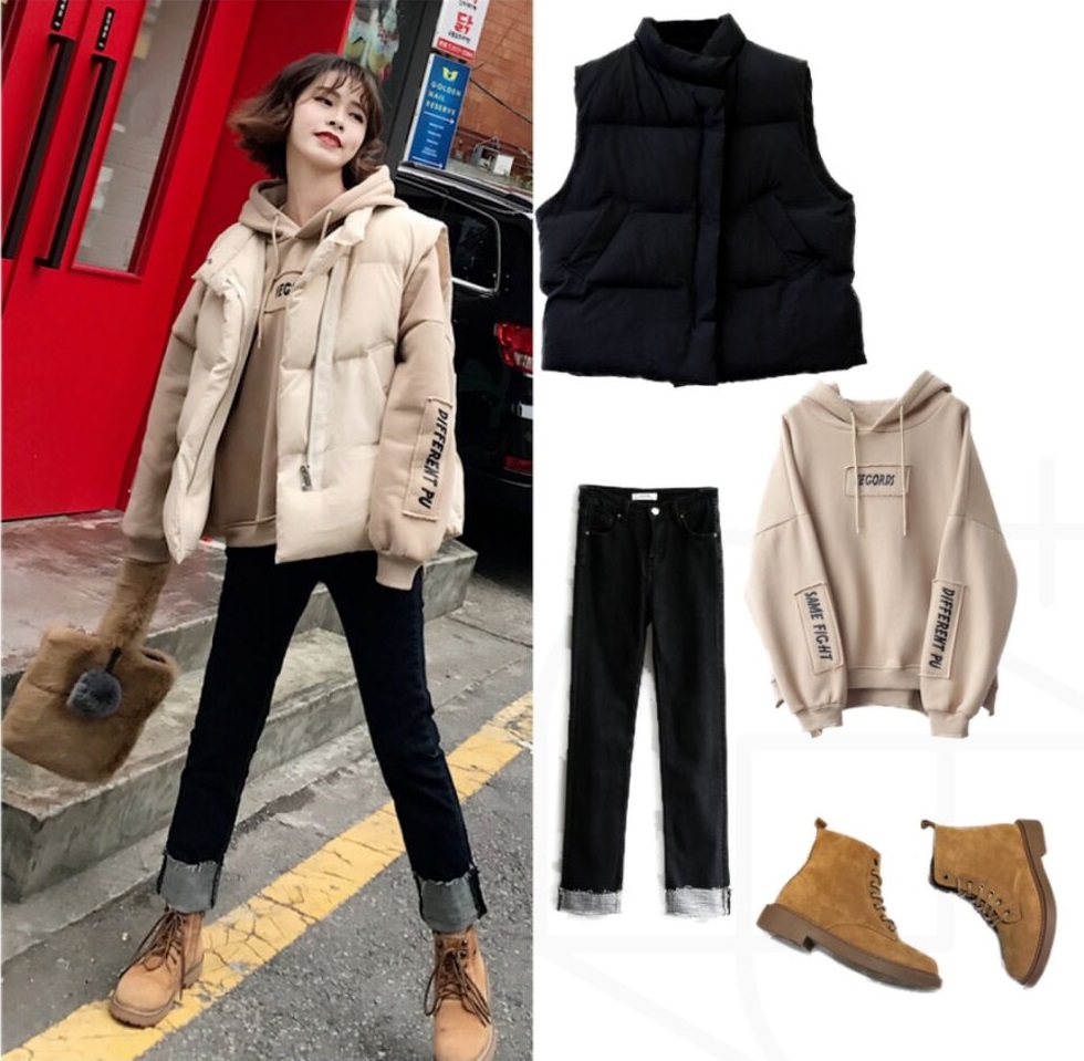 为秋冬添动力为短外套打call,棉马甲百搭又保暖