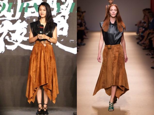 angelababy穿着v型礼服,angelababy早期时装周穿搭