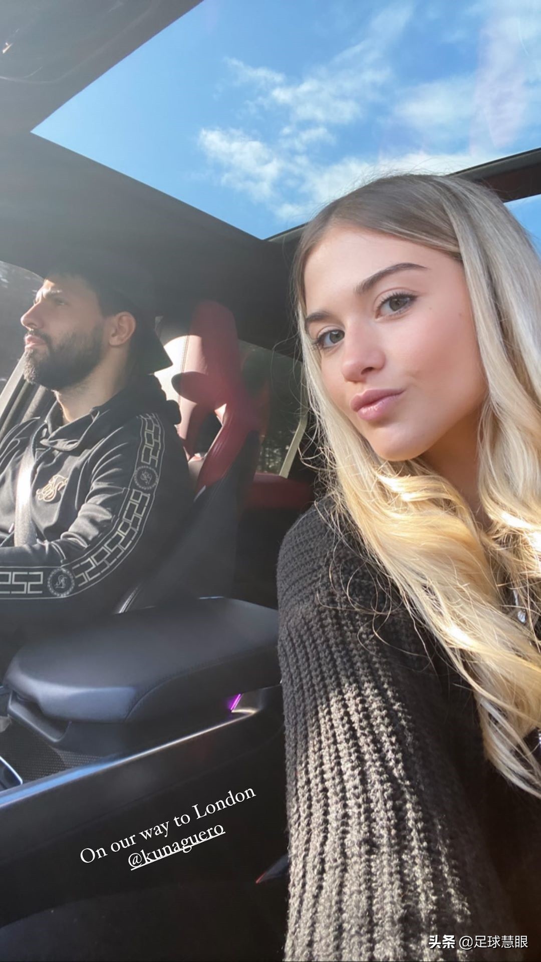 佳人相伴美滋滋！阿圭罗携22岁金发女友在伦敦度过了一难忘夜晚