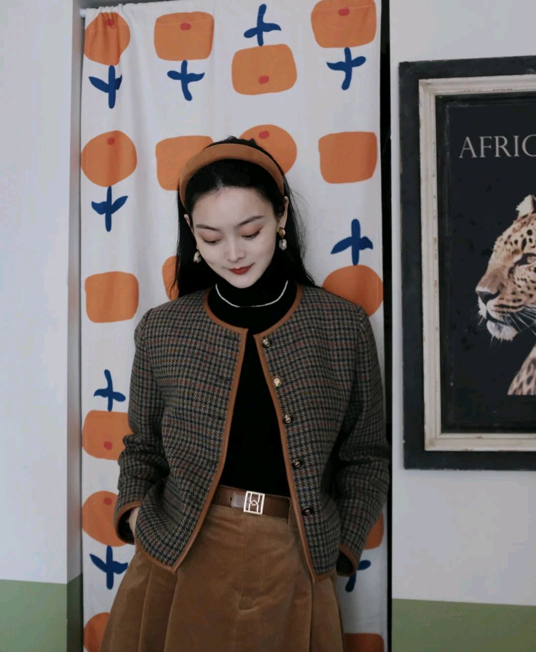 高级感穿搭超爱这个复古风穿搭,高级松弛感复古文艺穿搭