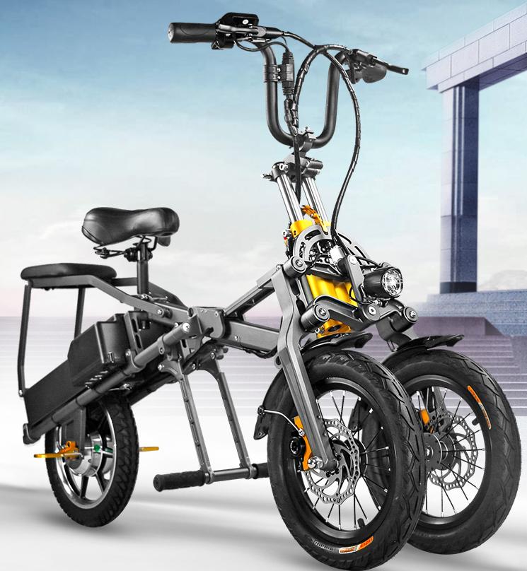 倒三轮载货自行车,倒三轮折叠自行车成人用