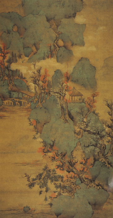 明代吕纪山水画作品高清大图赏析,明代周用山水画作品高清大图赏析