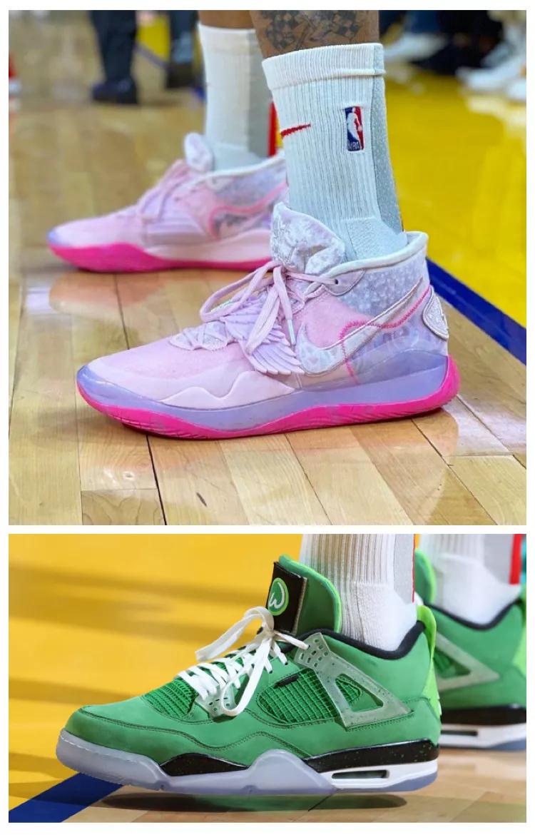 圣诞大战湖人上脚球鞋,圣诞大战詹姆斯盖帽塔图姆