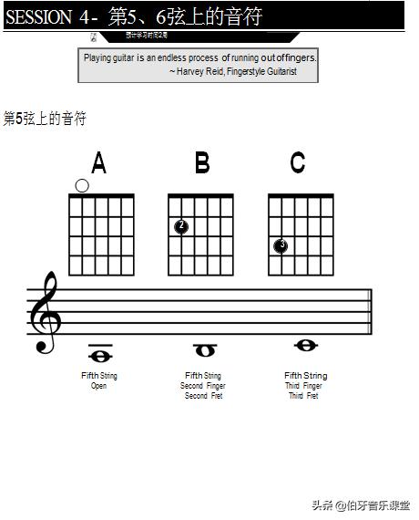 吉他6弦代表什么音符,吉他入门至精通中文版