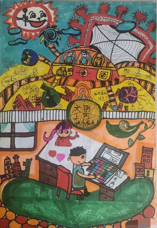 暑假安全主题绘画图片大全,安全教育主题画作品三年级可打印