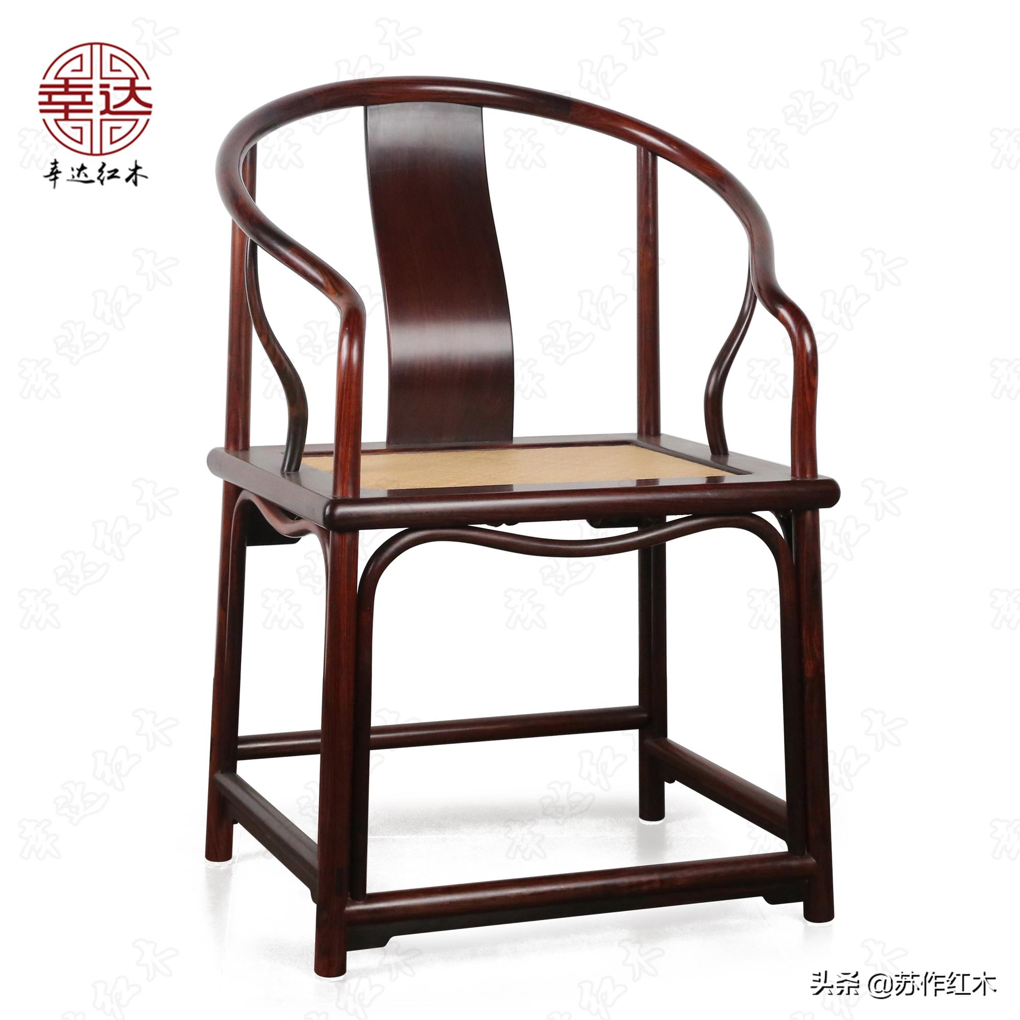 日式矮式圈椅,刺猬紫檀安思远垂手圈椅