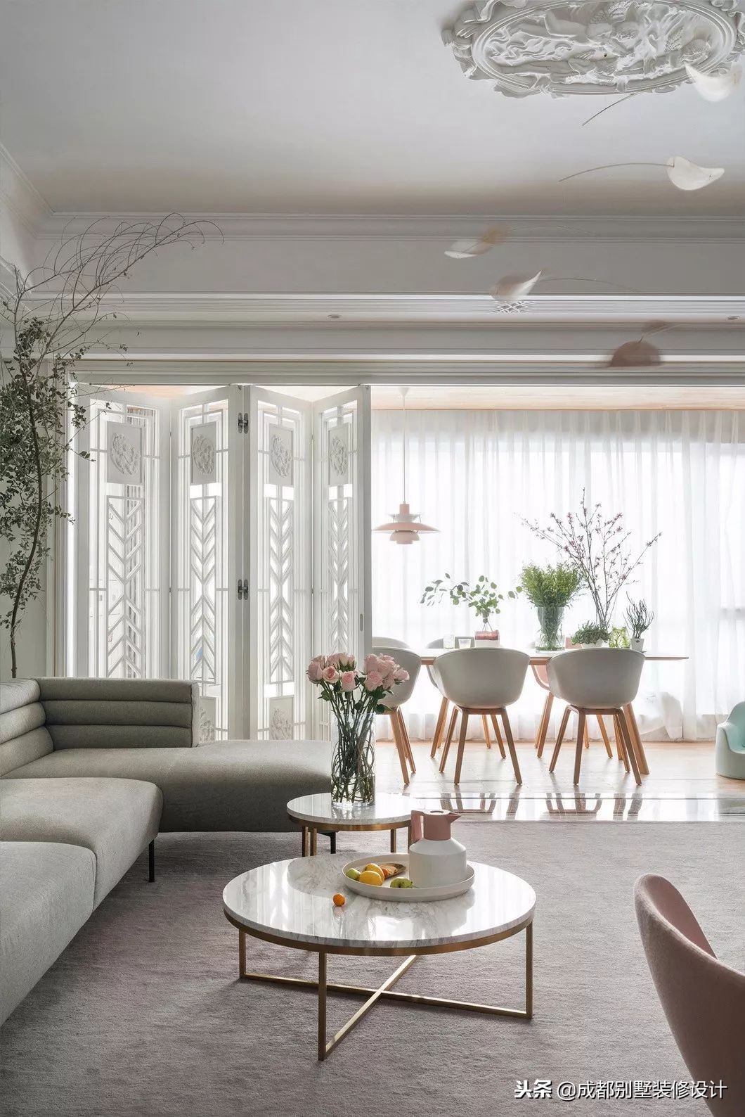 220㎡空中大平层,清新法式设计,家,就得有个精致范儿!