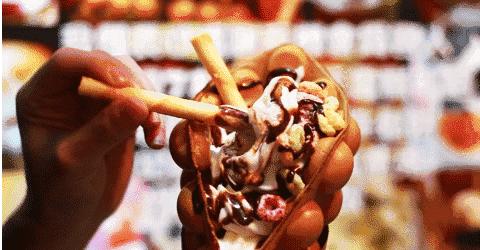 超级简单的香蕉口味雪糕冰淇淋,会爆浆的蛋仔冰淇淋