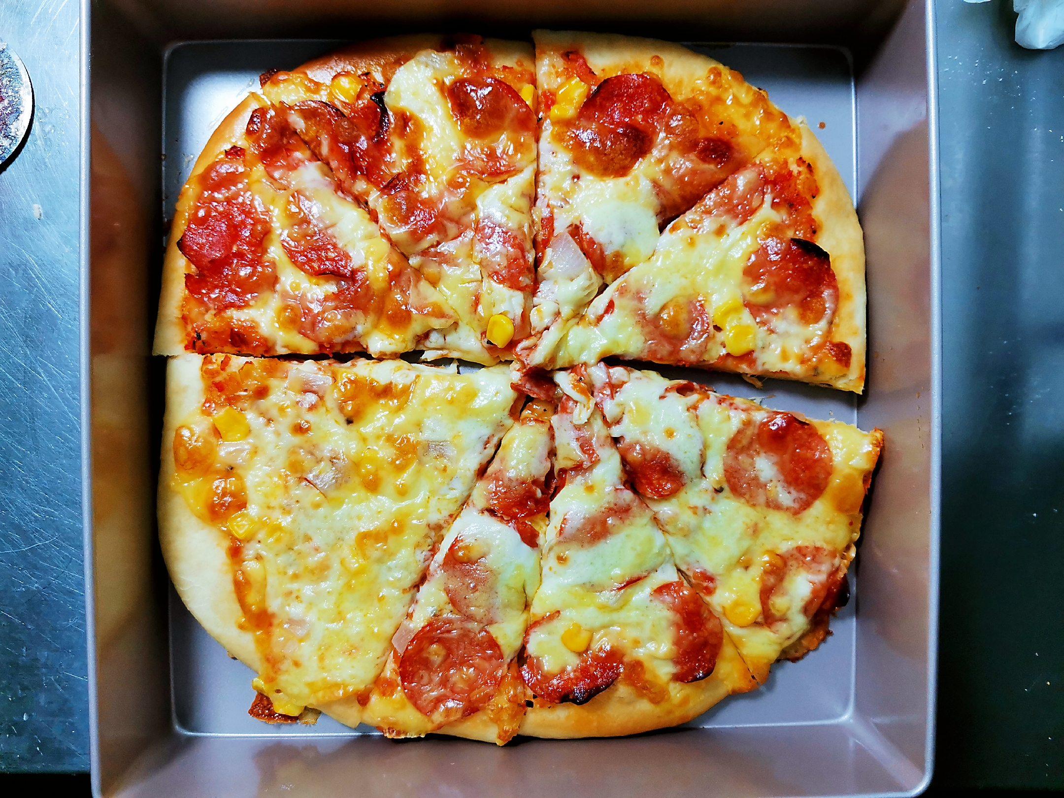 空气炸锅家庭自制版披萨怎么做,自制披萨的家常做法空气炸锅