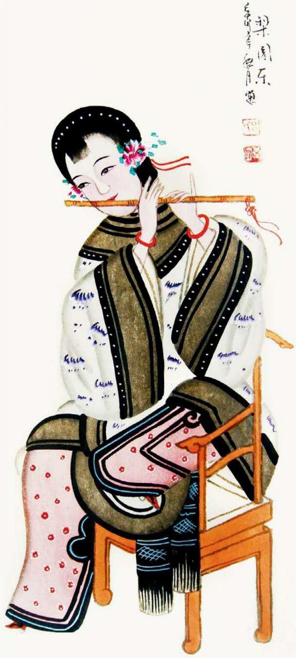 仕女人物瓷板画,仕女人物绘画