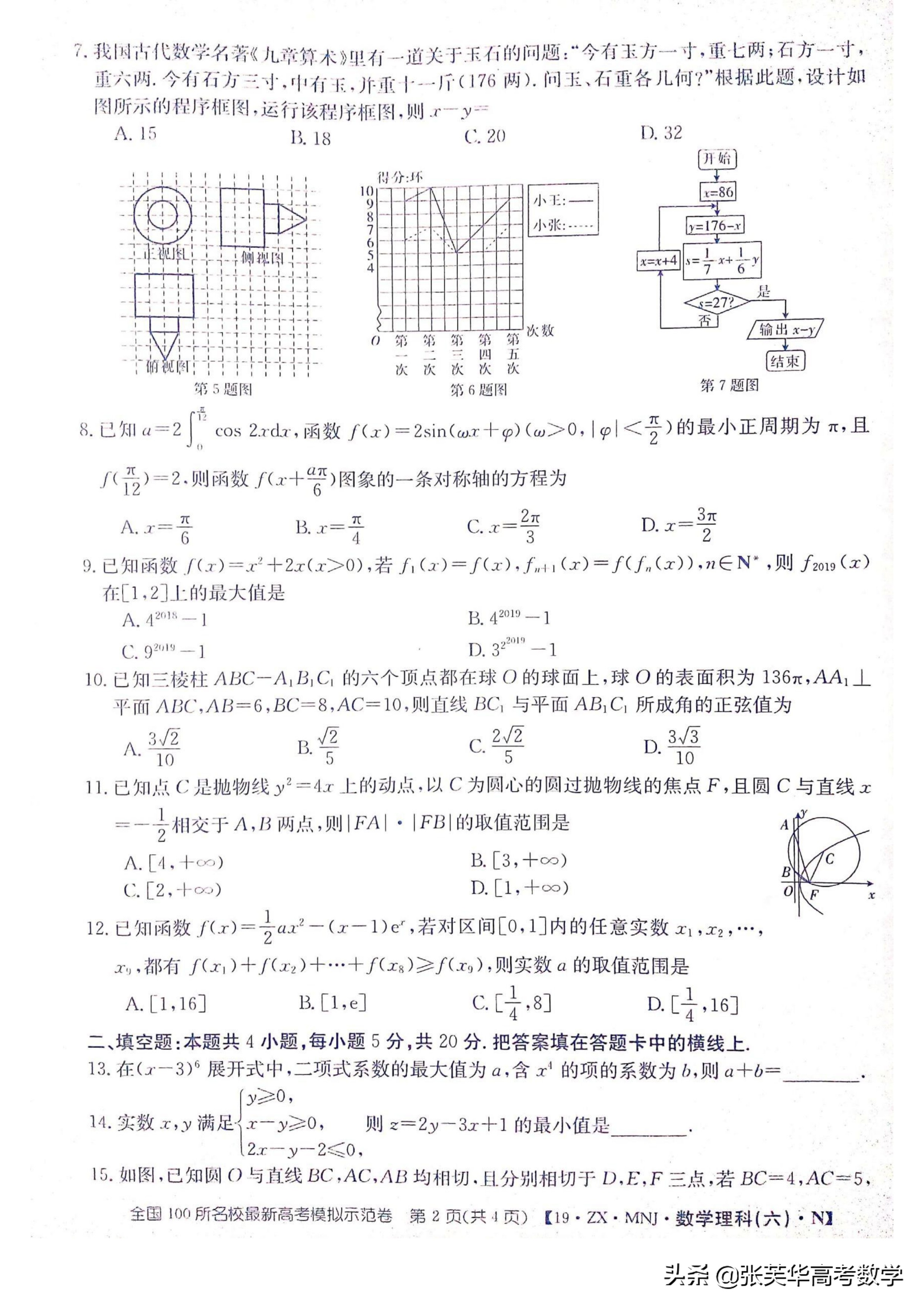 100所名校高考模拟示范卷数学答案,全国100所名校最新高考模拟卷数学
