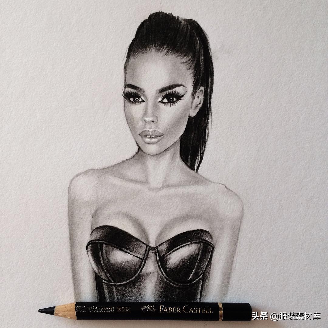 100幅手绘画图片大全,时装画手绘100例书