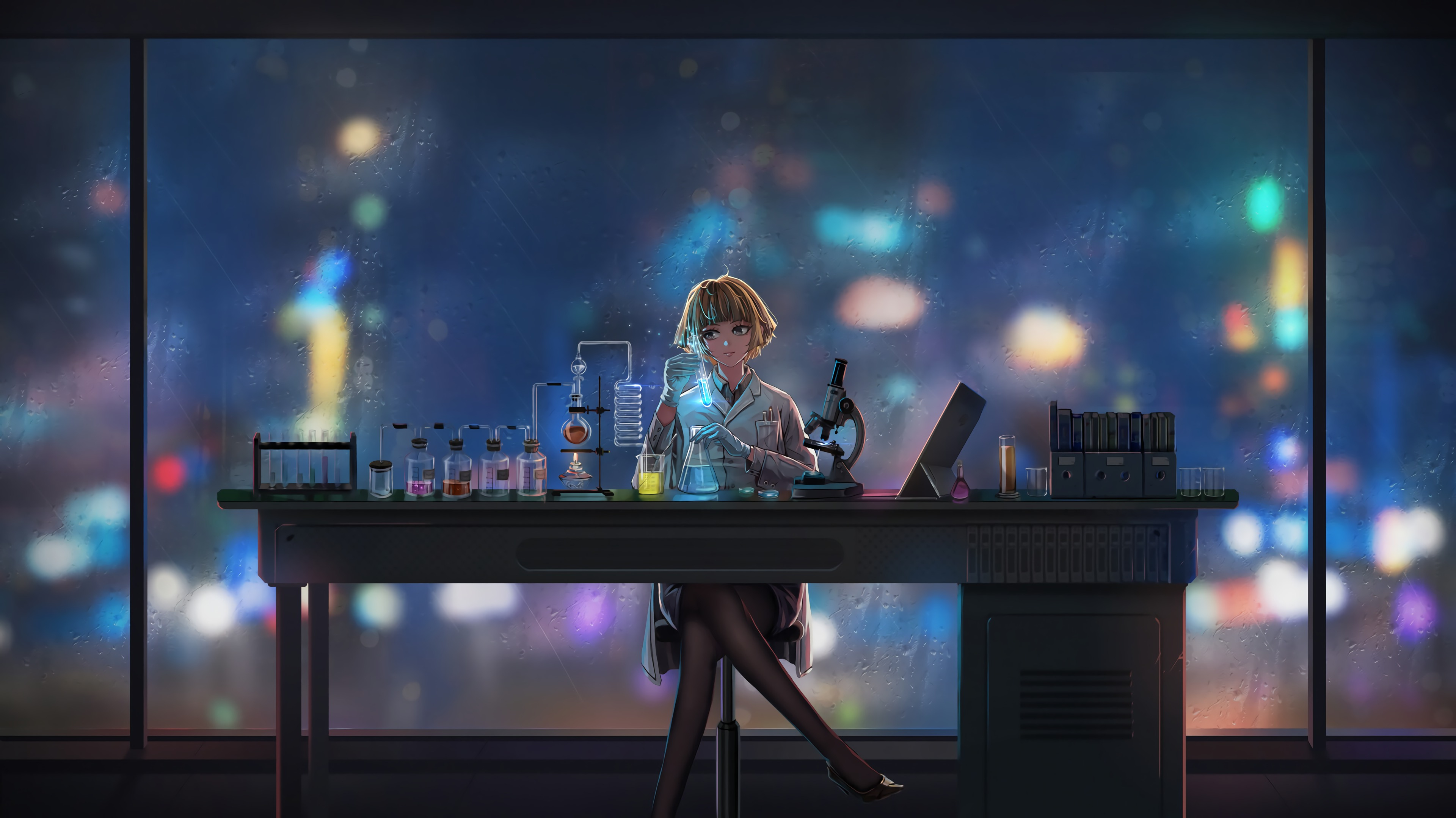 桌面壁纸中国风动漫剑客美女,电脑桌面壁纸动漫狐狸高清全屏