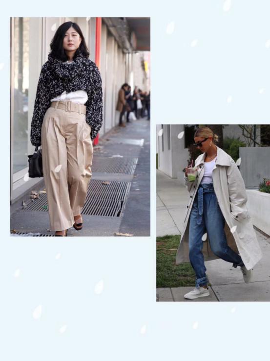 今年流行的纸袋裤怎么穿,新款流行好看显瘦百搭裤