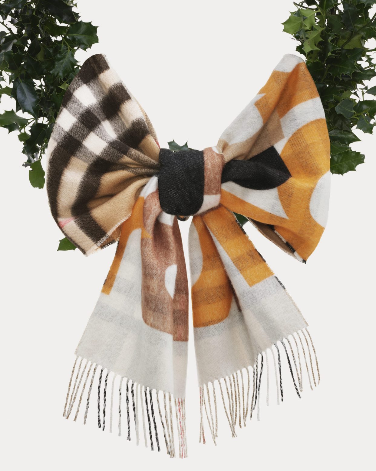 burberry深度经典羊绒格子围巾,burberry经典格纹渐变色围巾