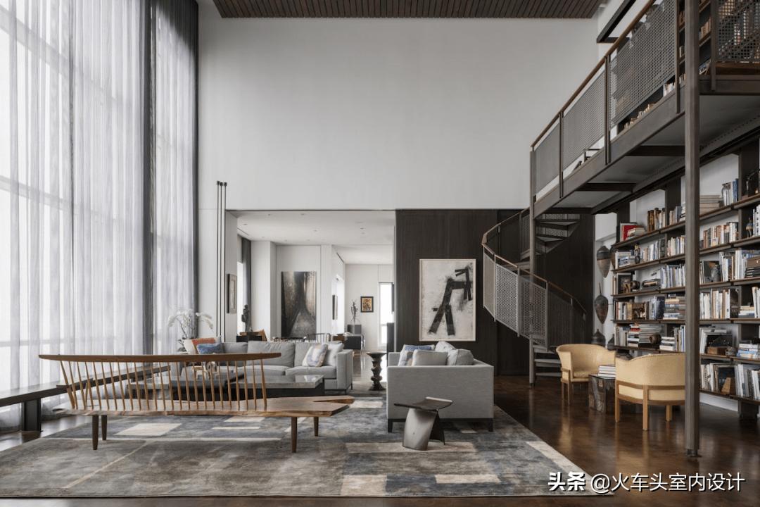 80款挑空客厅设计,大宅就该有这气势