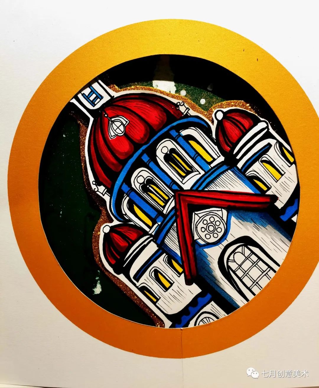 画画教程城堡,移动城堡绘画模板