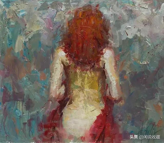 油画抽象肌理纹理,油画抽象头像