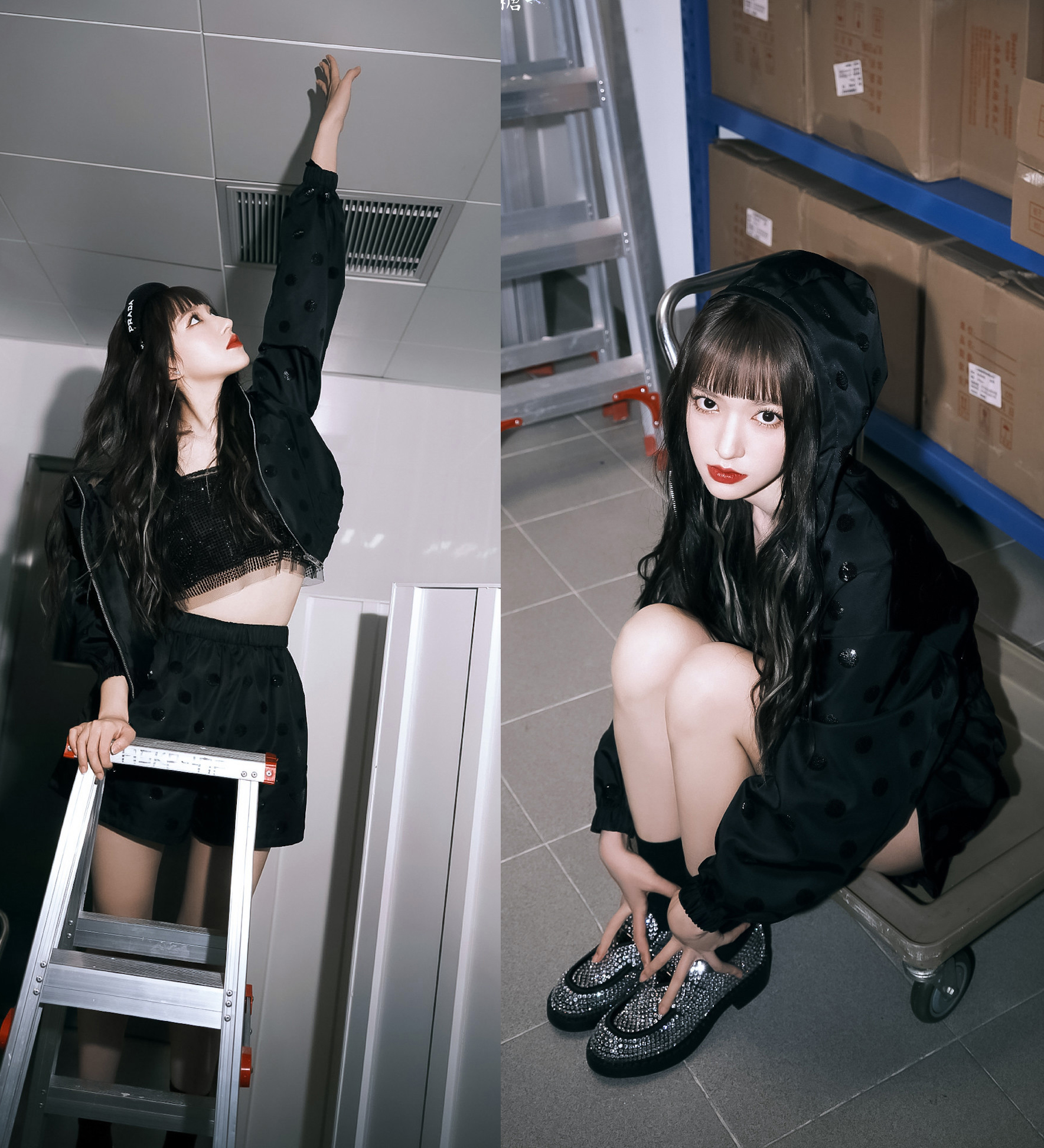 潮酷又显瘦的all black穿搭:刘诗诗景甜优雅,王子文欧阳娜娜酷美