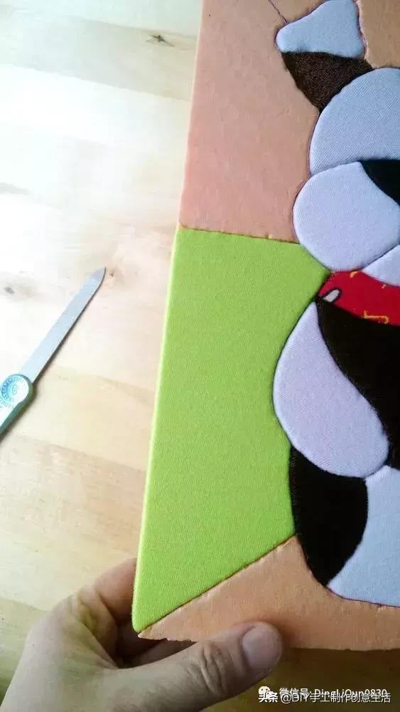 布艺diy拼布图案贴画,布画diy手工制作大全