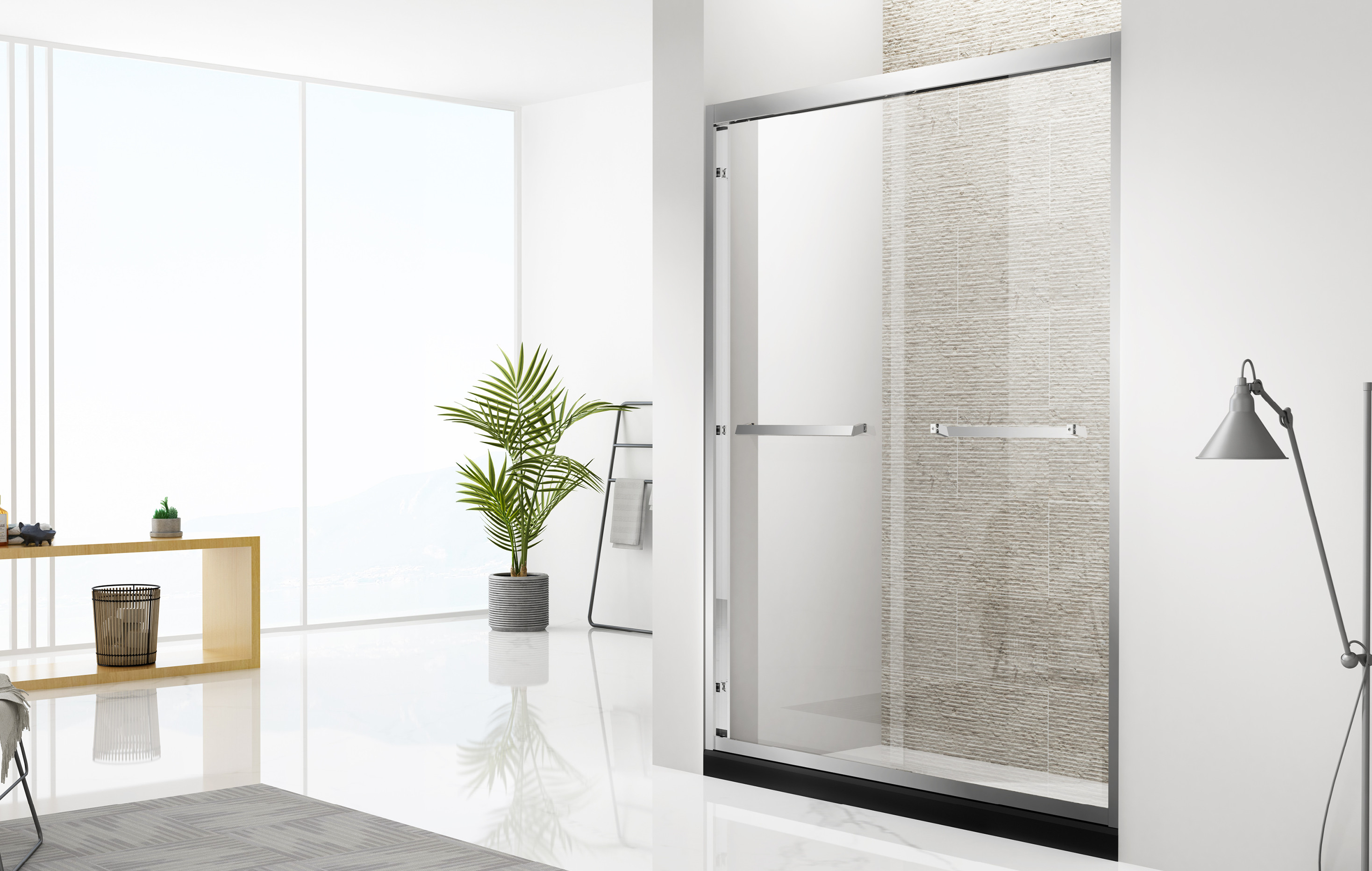 淋浴房隔断钻石型好还是圆弧形好,一字型钻石型淋浴房