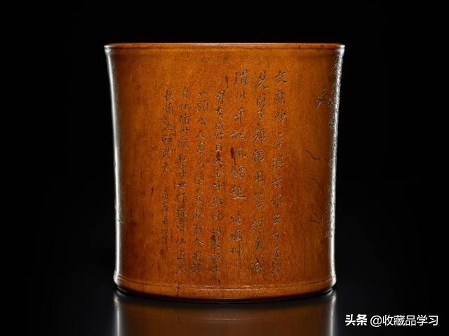 清代黄杨木笔筒拍卖价格,20公分明清黄花梨笔筒拍卖记录
