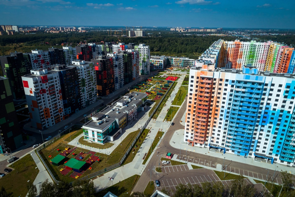 莫斯科简约风格设计,多彩社区亮点