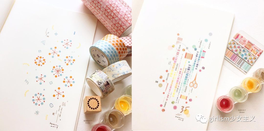 少女色系手帐素材,少女风格简单手帐教程用贴纸
