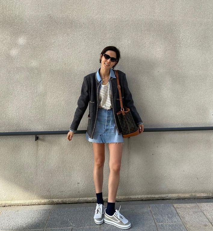 跟着韩星学穿衣搭配,韩星牛仔穿搭